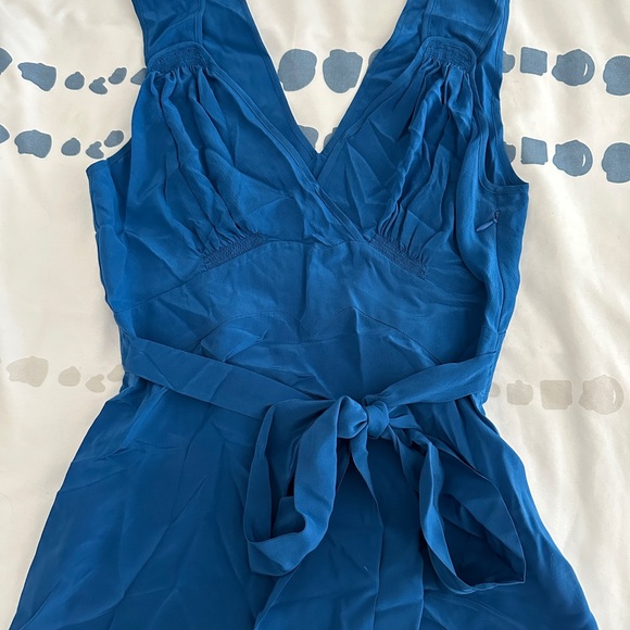 Elegant Blue Balenciaga Silk Cami With Front Tie - Picture 2 of 4